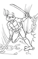 Ninja Turtles kleurplaat 4